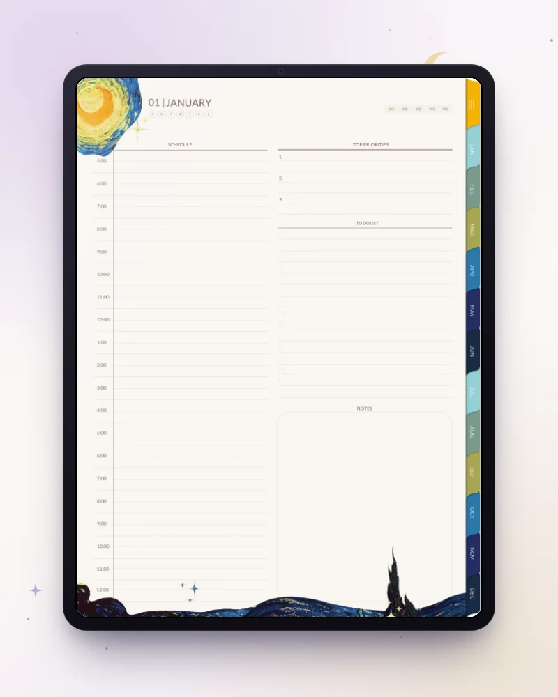 Daily page in GoodNotes on iPad